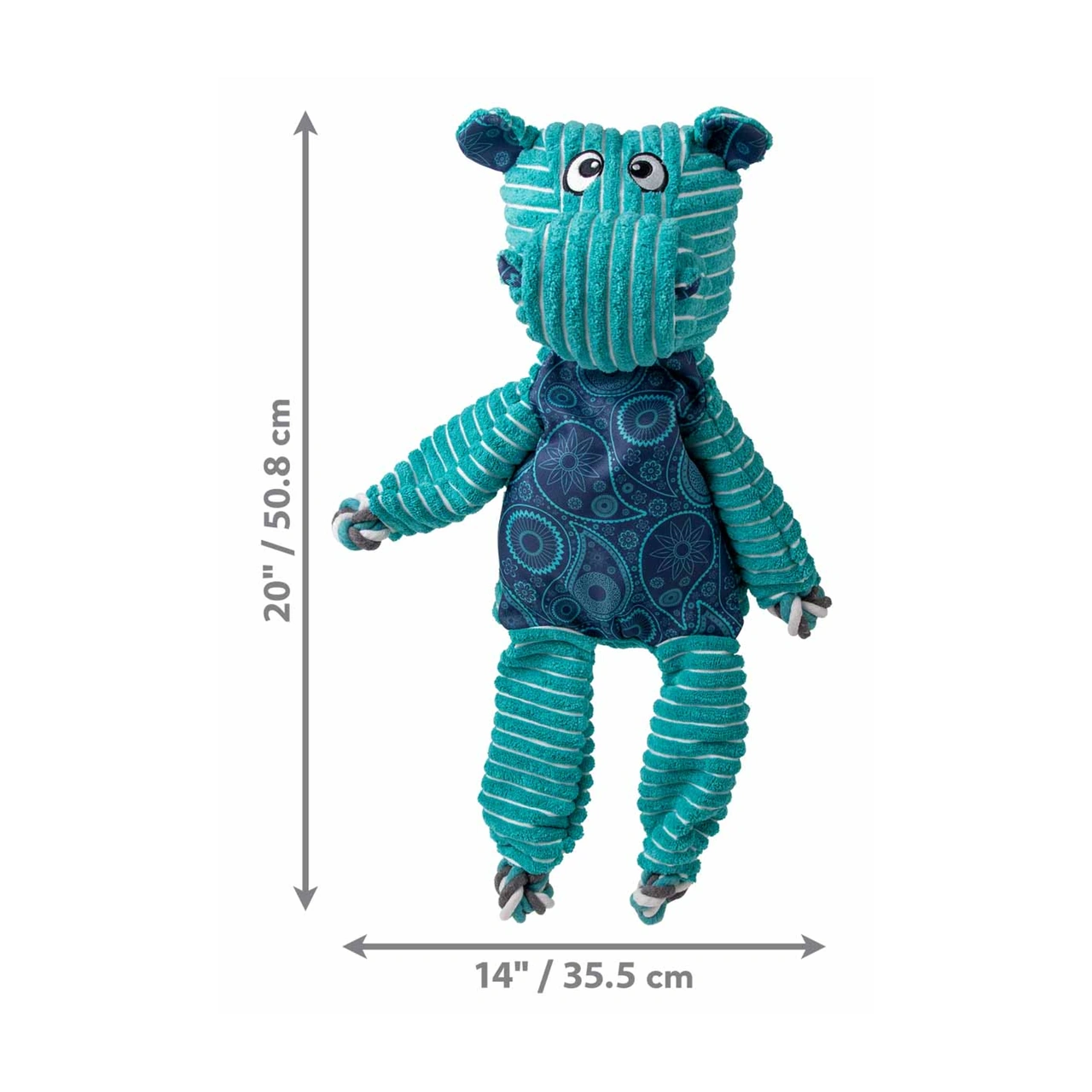 KONG Jumbo Floppy Knots Hippo XL 47 x 35,5 x 15 cm - hundebamse